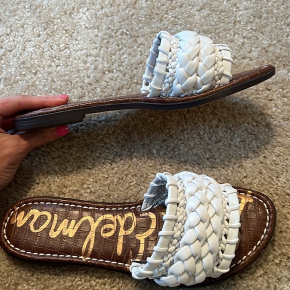 Sam Edelman Giada braided white leather slide sandal shoe size 9.5 shoe - Picture 6 of 7
